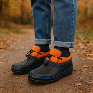 Bass Brazos Vintage Duck Shoes 8M Fleece Slip-on Waterproof Winter Rain Clogs